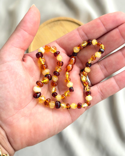 Natural Baltic Amber Baby Teething & Pain Relief Necklace
