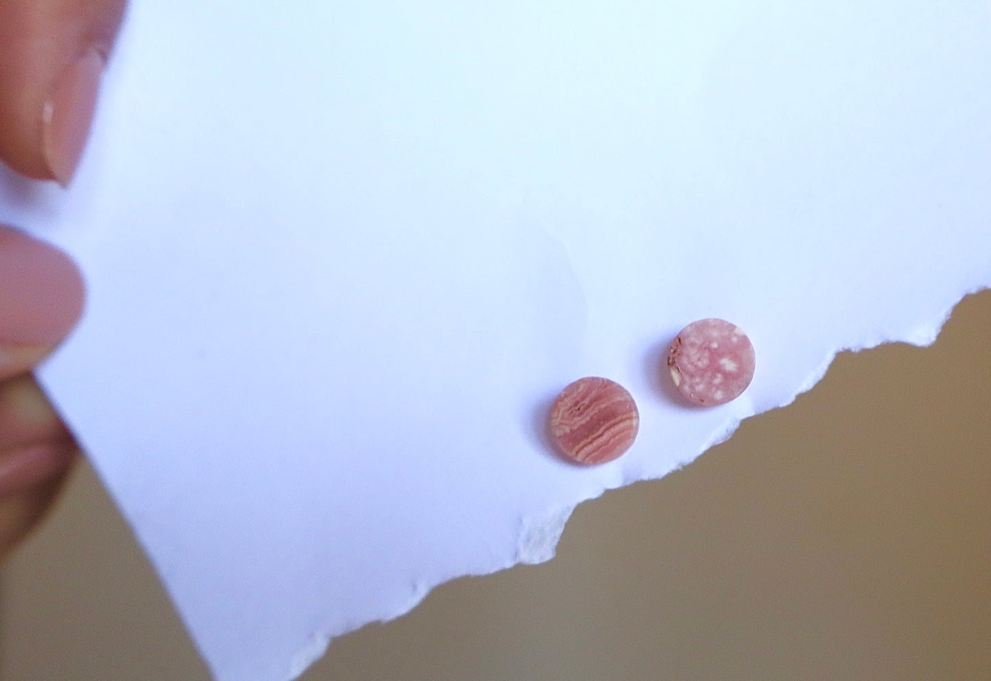 Rhodochrosite Joy & Happiness 925 Sterling Silver Stud Earrings