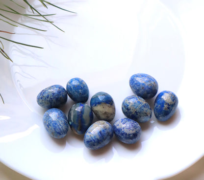 Lapiz Lazuli Home Decor, Office, MeditationOr Personal Use Egg-Shaped Stones