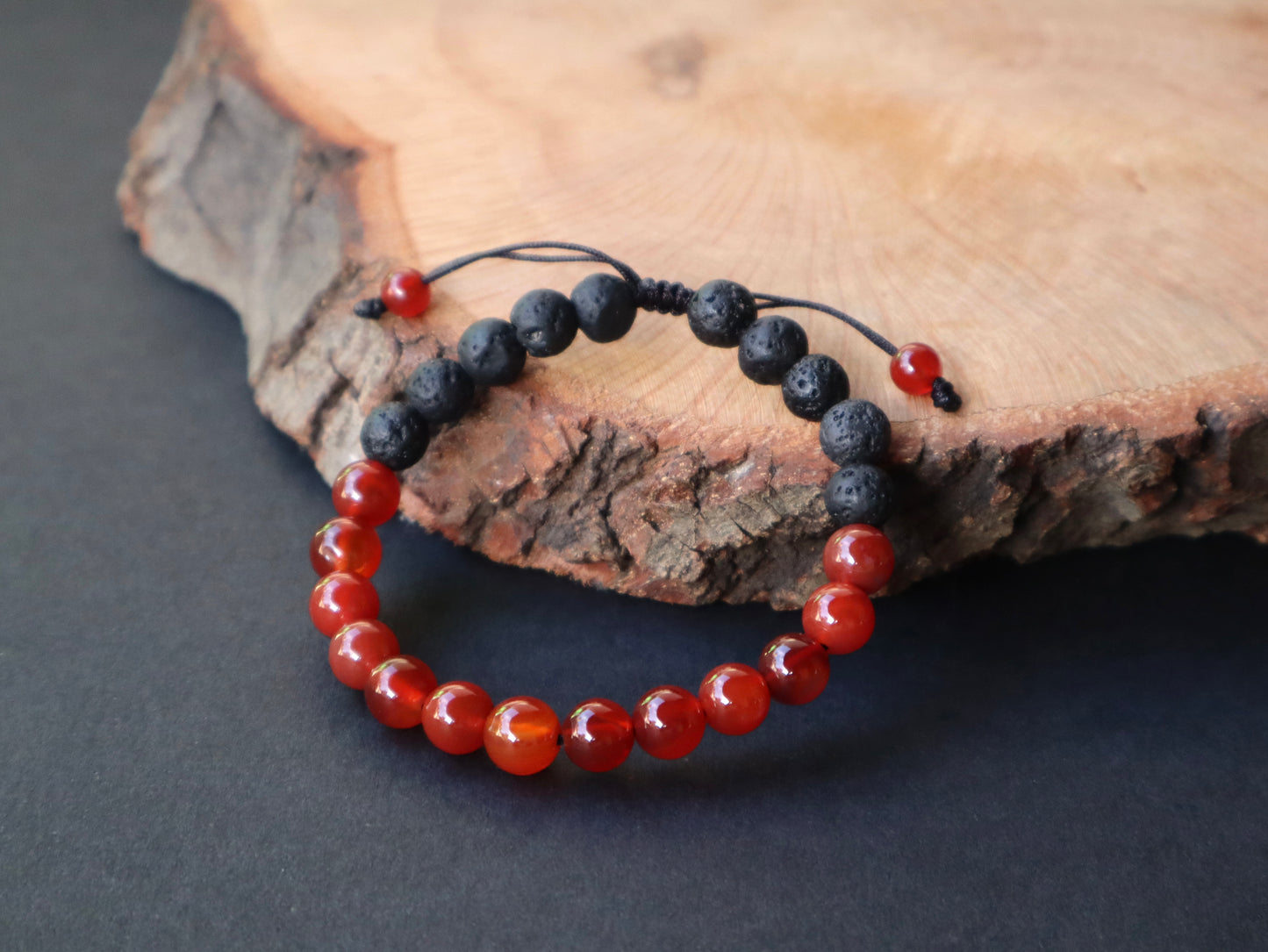 Carnelian/Agate & Lava Stones Pain Relief & Energy Boosting Unisex Bracelets