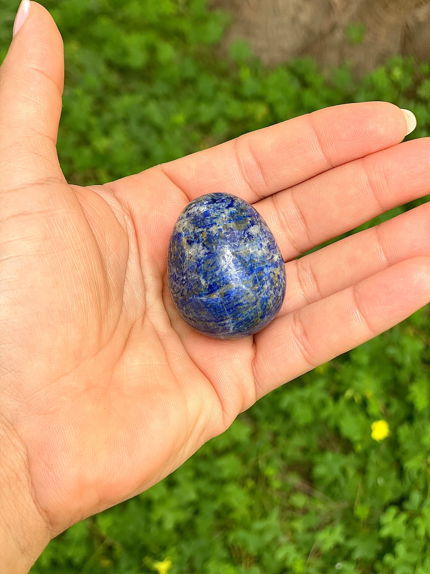 Lapiz Lazuli Home Decor, Office, MeditationOr Personal Use Egg-Shaped Stones