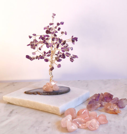 Amethyst & Rose Quartz Love & Calmness Tree