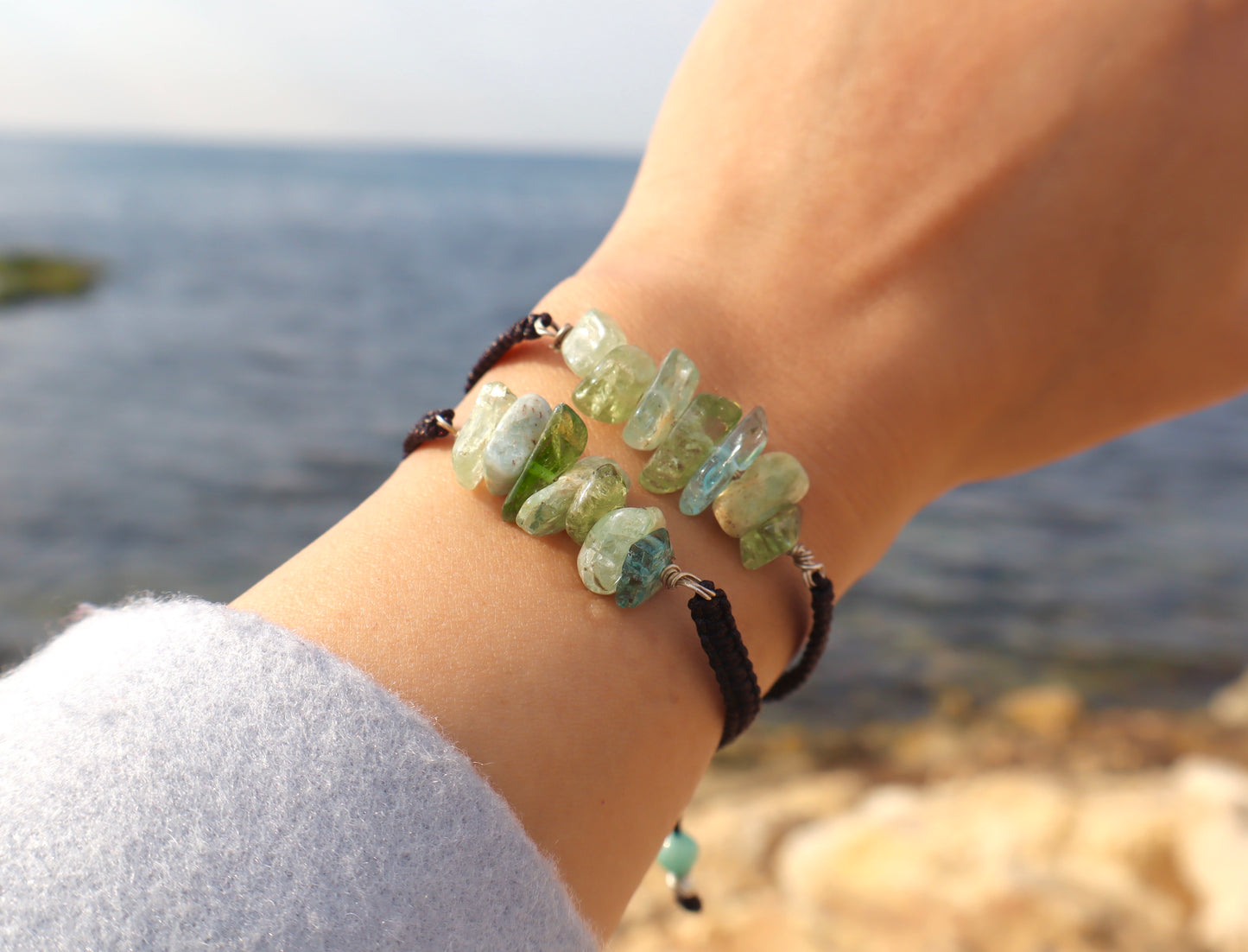 Aquamarine & Blue- Lace Agate Serenity & Harmony Bracelets