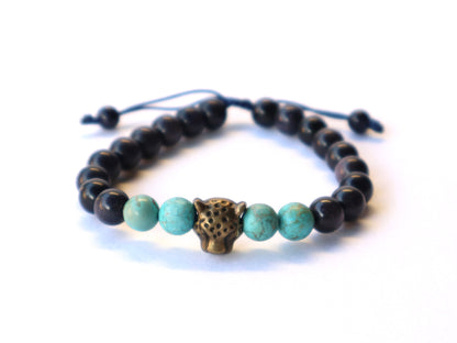 Turquoise, Goldstone, & Lapis Lazuli Power & Wealth Bracelet