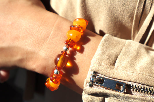 Russian/Baltic Amber Stress, Anxiety, & Pain Relief Bracelet