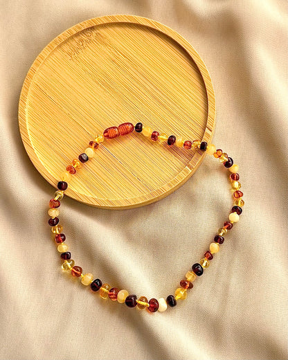 Natural Baltic Amber Baby Teething & Pain Relief Necklace