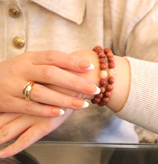 Goldstone & Sunstone Ambition & Uplifting Energy Bracelet