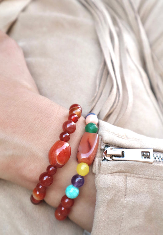 Carnelian/Agate Pain Relief & Digestion Improvement Bracelets