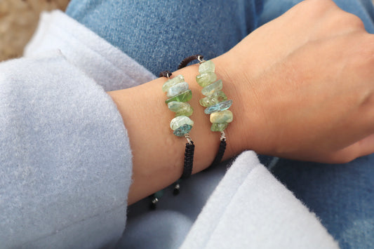 Aquamarine & Blue- Lace Agate Serenity & Harmony Bracelets