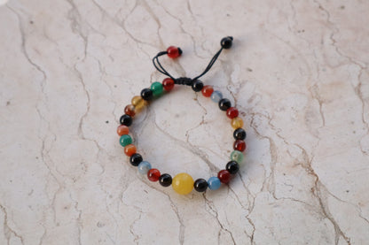 Colorful Multi-Agate Basic Strength Bracelets