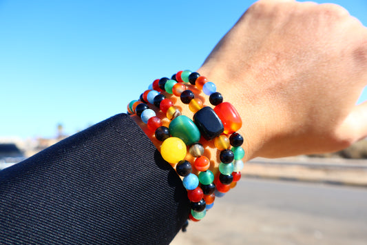 Colorful Multi-Agate Basic Strength Bracelets