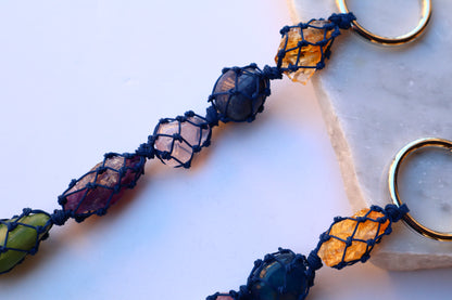 Citrine Car Crystal Rear View Mirror Charm For Positive Vibe Journey