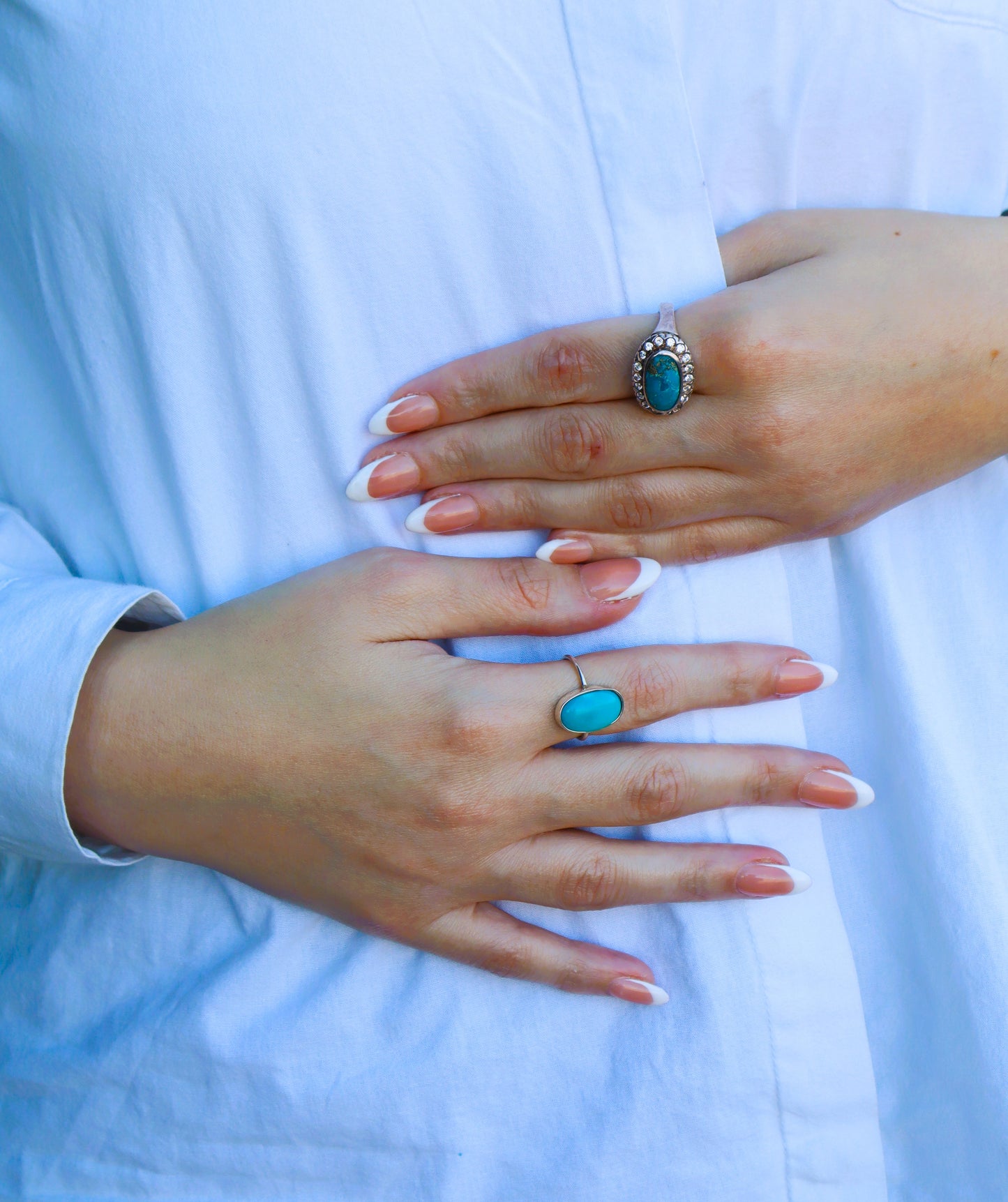 Nichabouri Turquoise with Sterling Silver Ring for Victory & Success