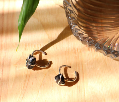 925 Sterling Silver Ring with Black Tourmaline Positive Energy Stone