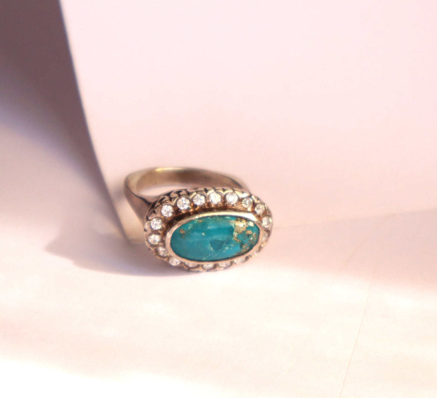 Nichabouri Turquoise with Sterling Silver Ring for Victory & Success