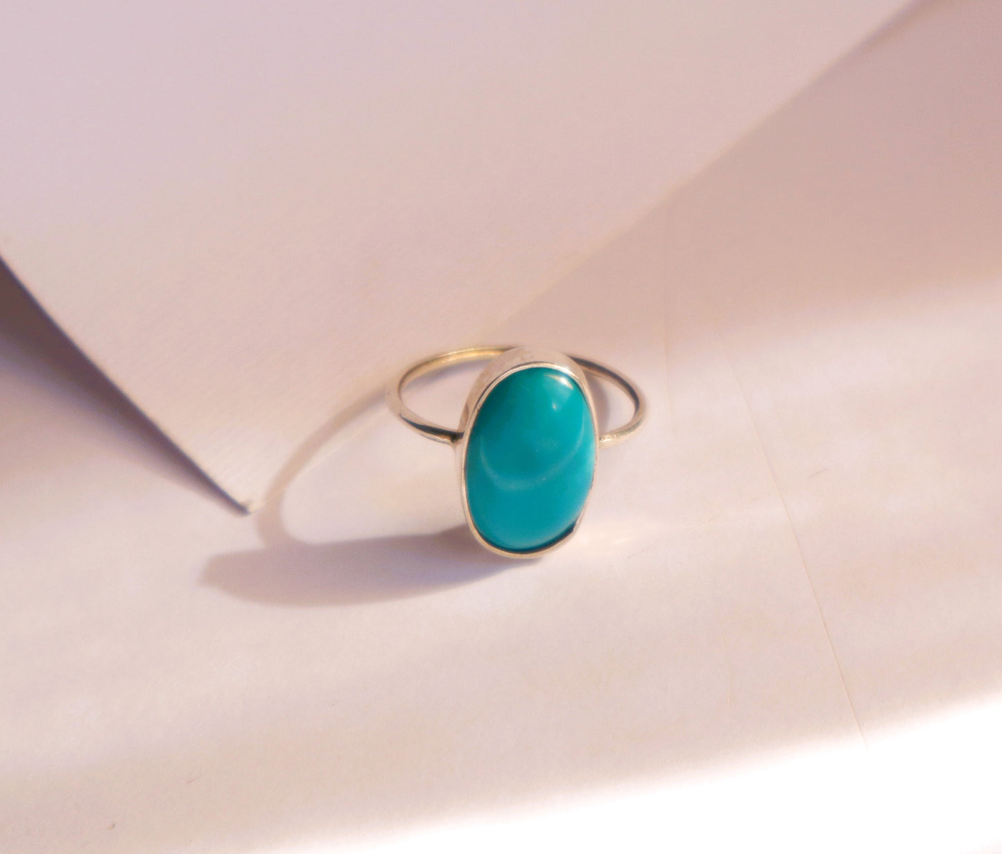 Nichabouri Turquoise with Sterling Silver Ring for Victory & Success