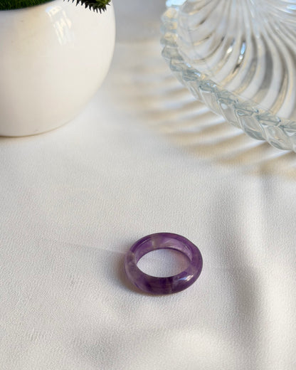 Natural Gemstones Rings; Amethyst, Rose Quartz, & Aventurine